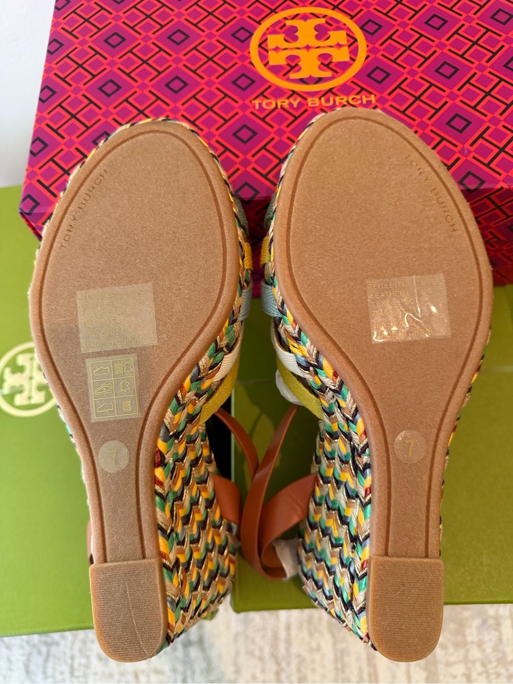 TORY BURCH MULTICOLORED WEDGE ESPADRILLE - Picture 11 of 12